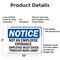 Signmission Not An Employee Entrance Employees Must OSHA Notice Sign, Aluminum, 10in W x 7in L, 2PK OS-2PACK-NS-A-710-L-15139 - alternate 4